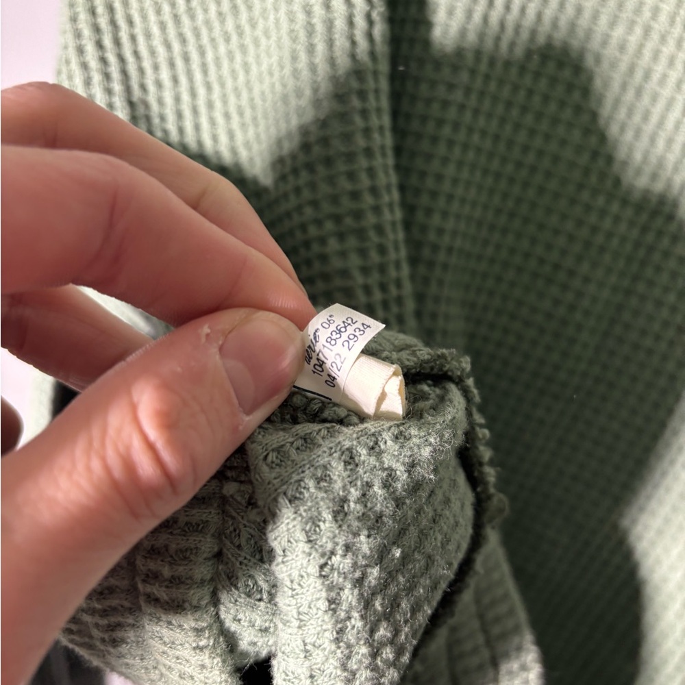 Aerie Waffle Knit 1/4 Zip Oversized Pullover Size Small - Picture 4 of 4